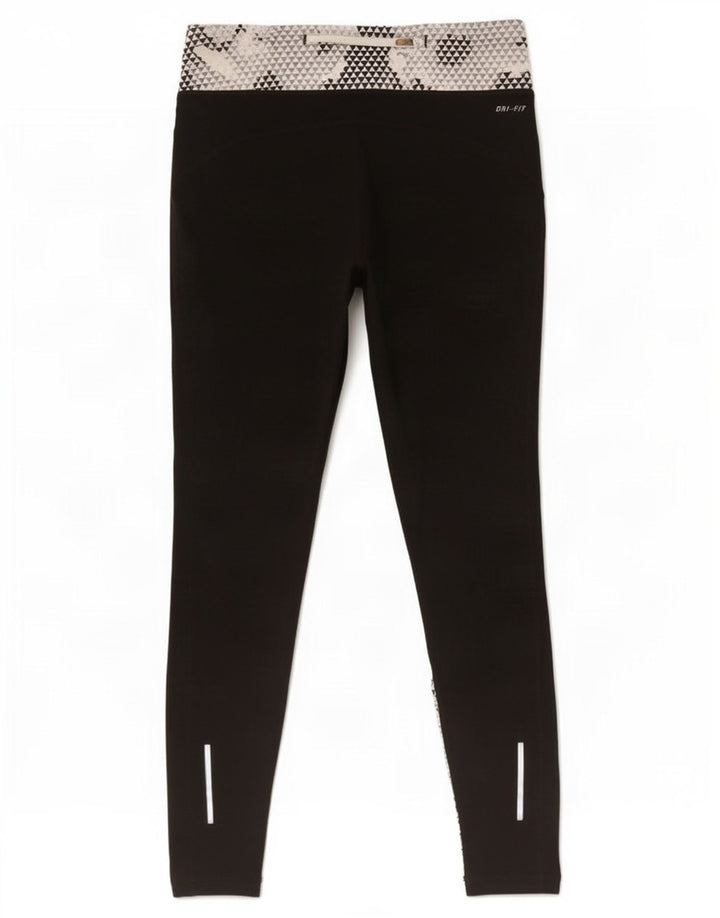 Leggings Nike Dri Fit pentru femei UK 14 Medium Black Geometric Poliester