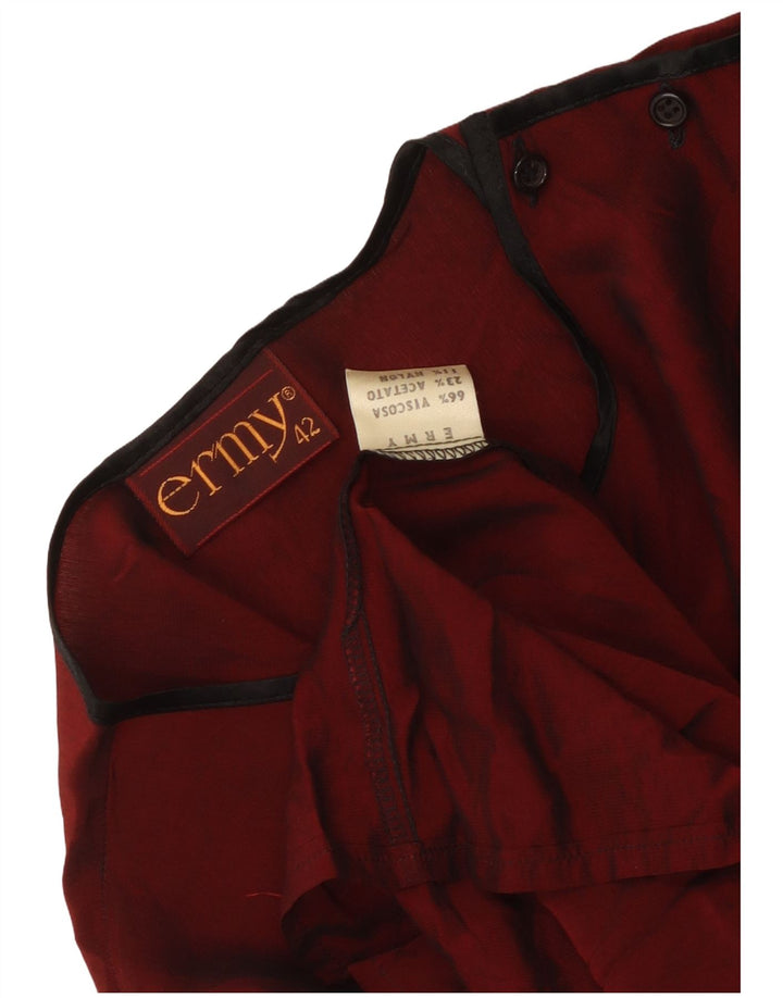 Bluză Vintage Femei Top IT 42 Medium Burgundy Viscose