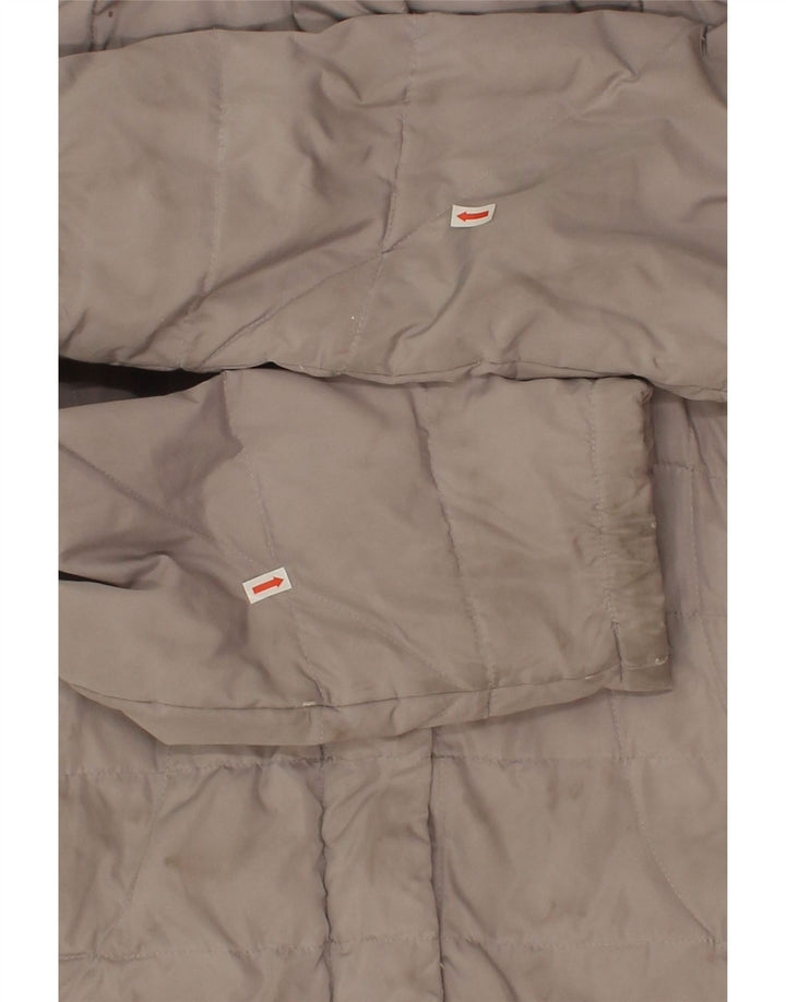 CALVIN KLEIN Womens Hooded Windbreaker Jacket UK 12 Medium Grey Polyester Vintage Calvin Klein and Second-Hand Calvin Klein from Messina Hembry 