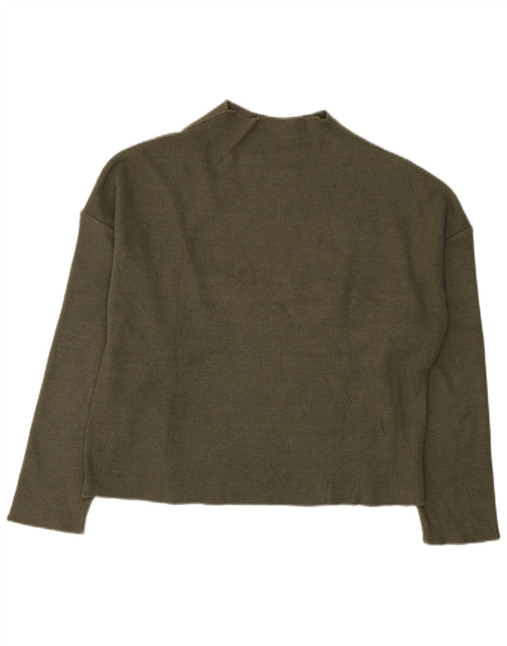 Pulover oversized cu gât țestoasă pentru femei Zara UK 10 Mic Kaki