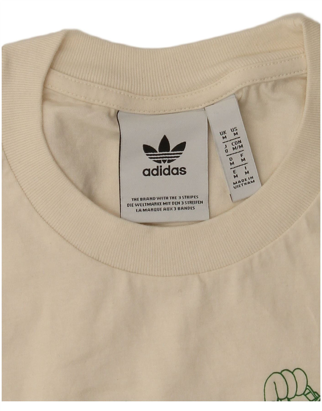 Tricou grafic pentru bărbați Adidas Top Mediu Alb
