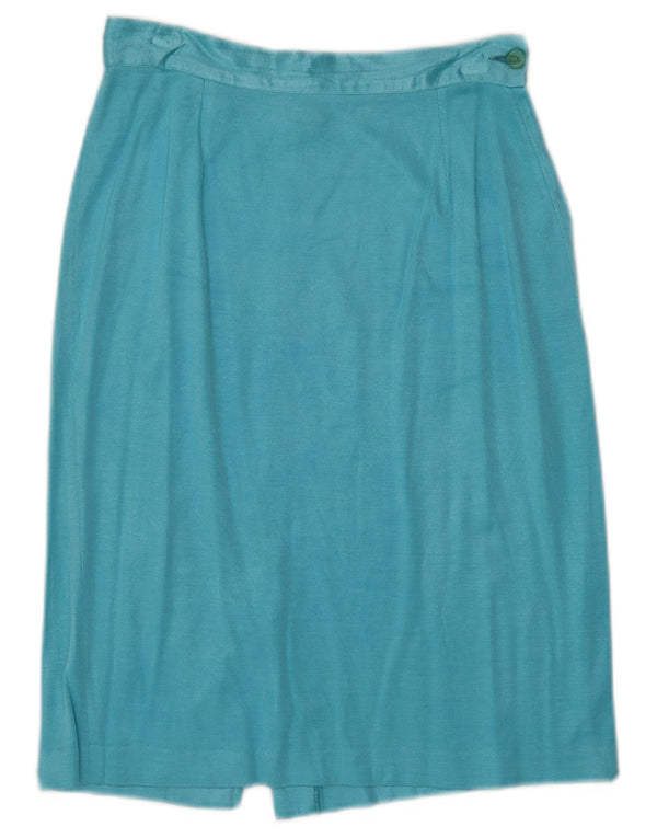 Fusta creion Vintage pentru femei IT 42 Medium W26 Bumbac albastru