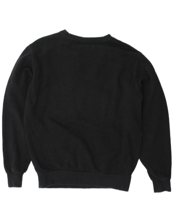 ELLESSE Pulover cu grafic supradimensionat pentru femei UK 10 Mic Negru