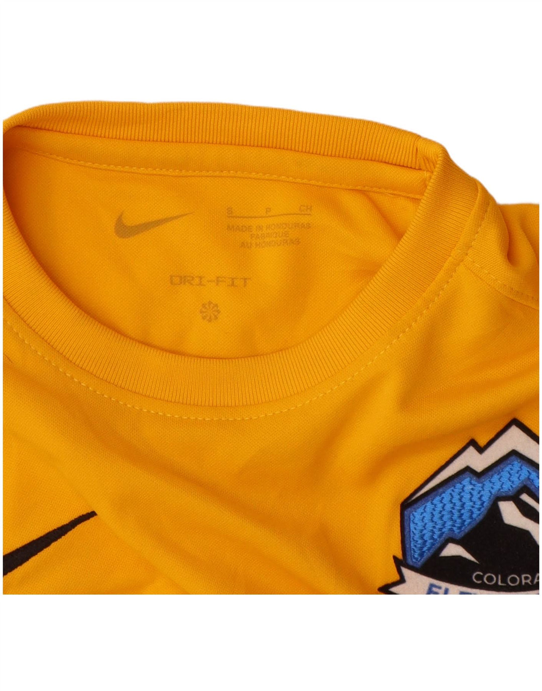 Tricou grafic Nike Dri Fit pentru băieți Top 8-9 ani Poliester galben mic