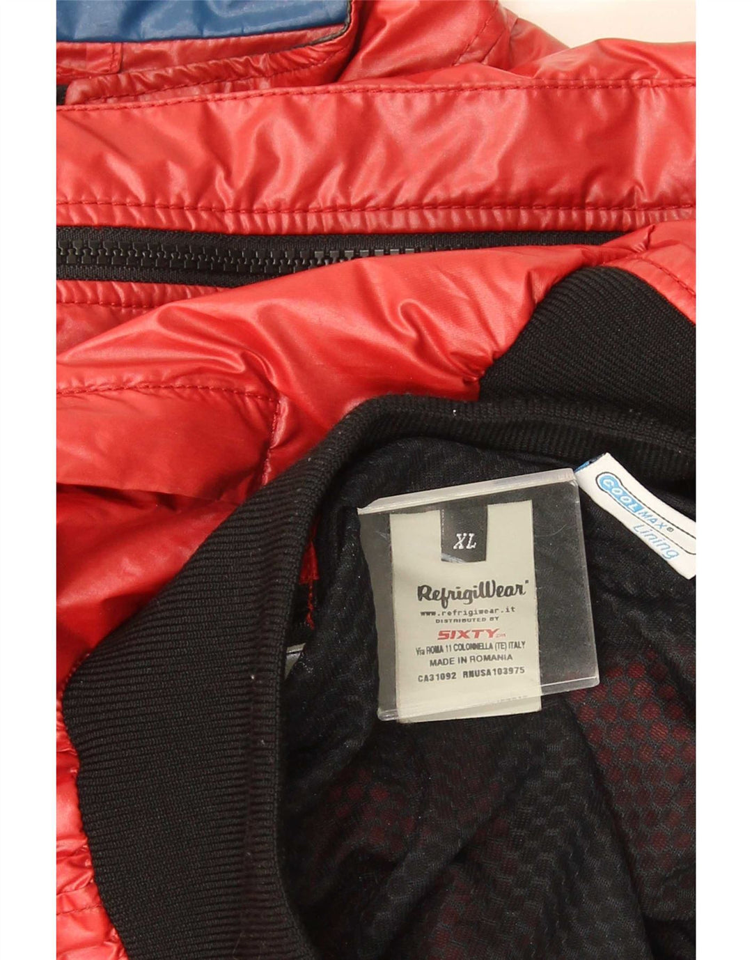 Jachetă de ploaie pentru femei Refrigiwear UK 18 XL Roșu Colorblock