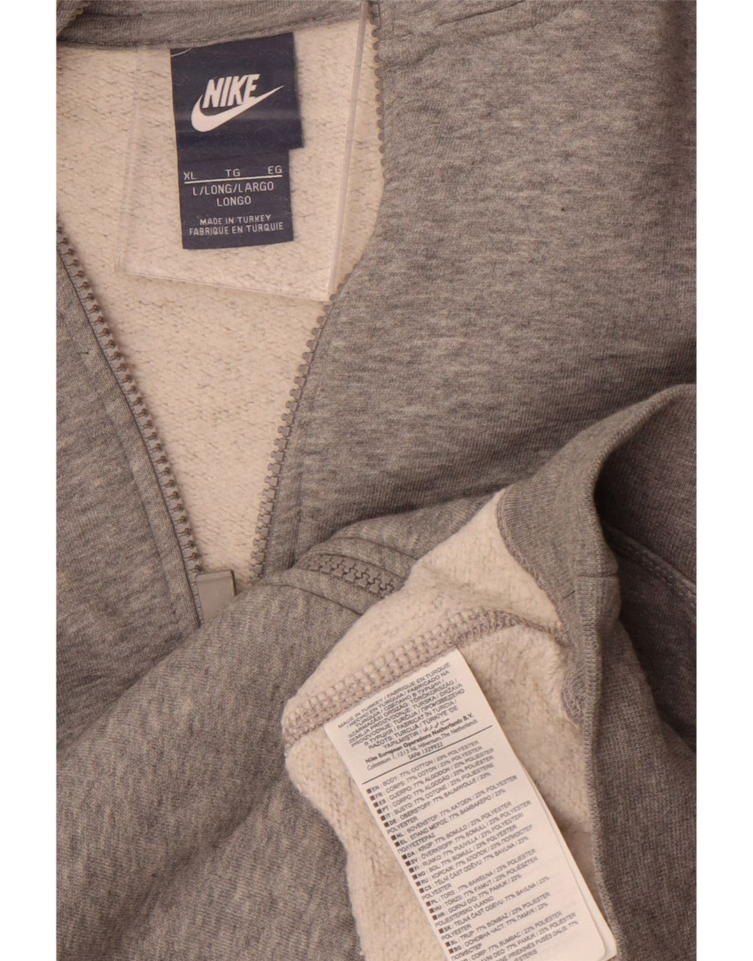 Jachetă de trening pentru bărbați Nike XL, bumbac gri