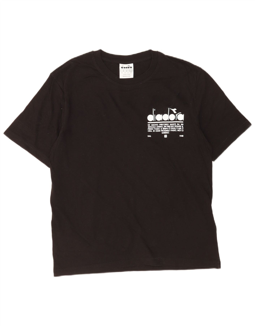 Tricou grafic Diadora pentru bărbați Top mic bumbac negru