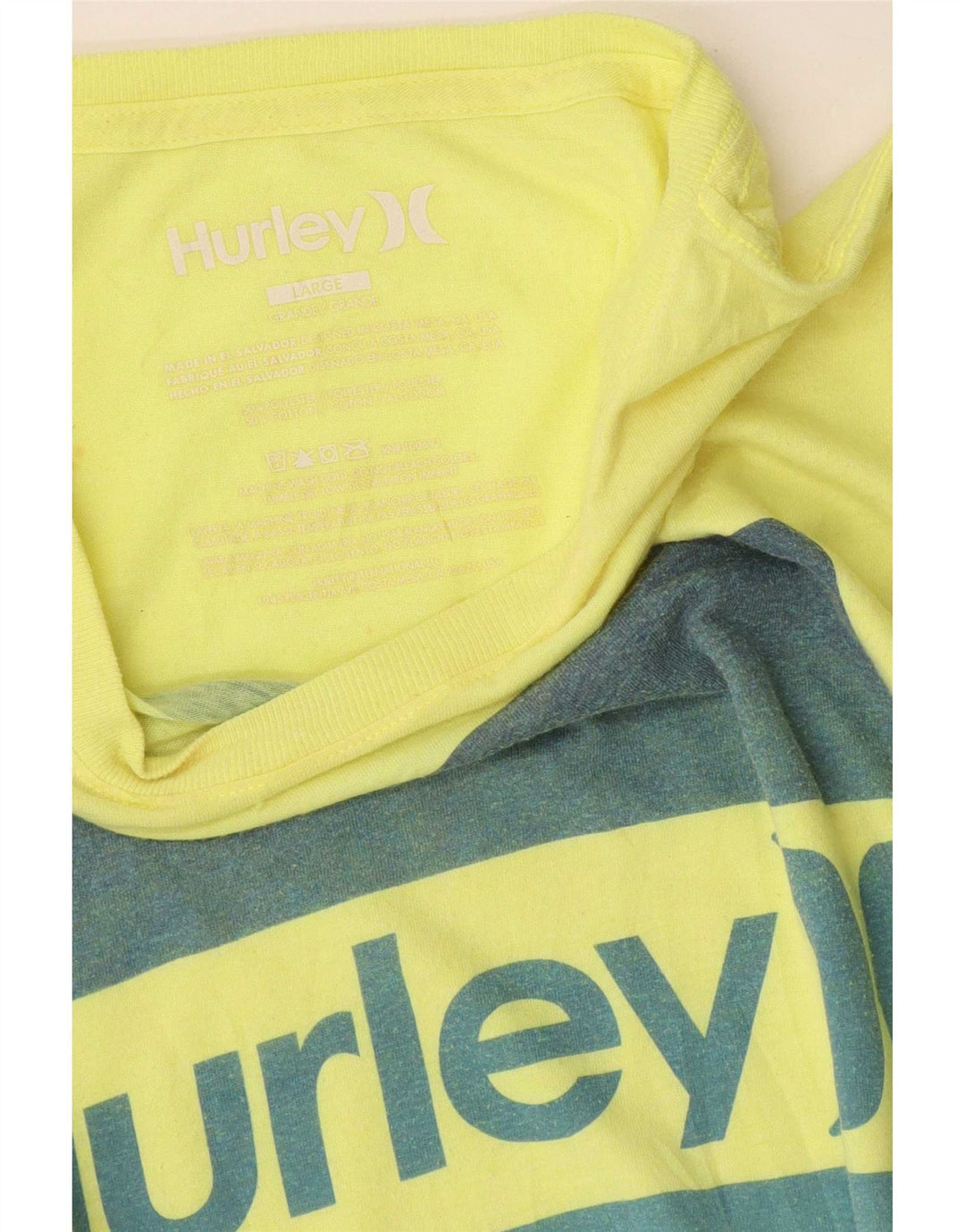 Tricou grafic pentru bărbați Hurley Top mare din poliester galben