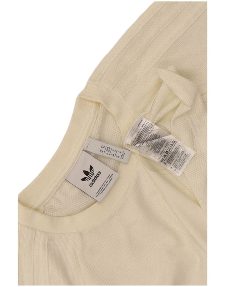Tricou pentru bărbați Adidas Top mediu din bumbac alb