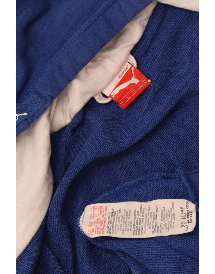 Pulover Puma Graphic Zip pentru bărbați, bumbac, albastru