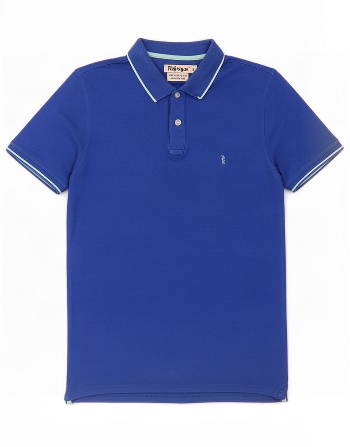 Tricou polo pentru bărbați Refrigue Bumbac albastru mic