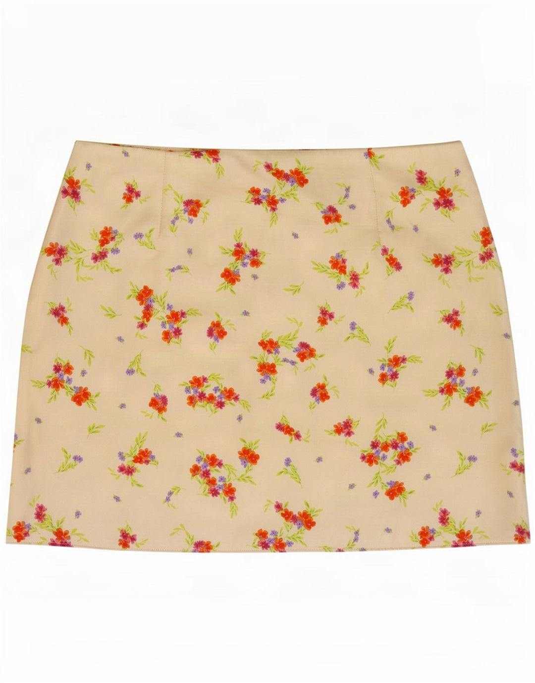 Fusta Mini Zara Femei Medium W28 Poliester Floral Alb