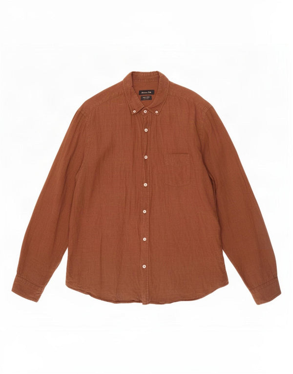Cămașă Massimo Dutti pentru bărbați 2XL in maro
