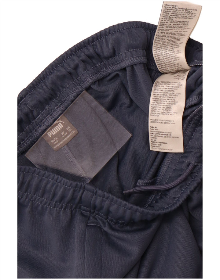 Pantaloni de trening Puma pentru băieți 11-12 ani, albastru bleumarin, poliester color bloc