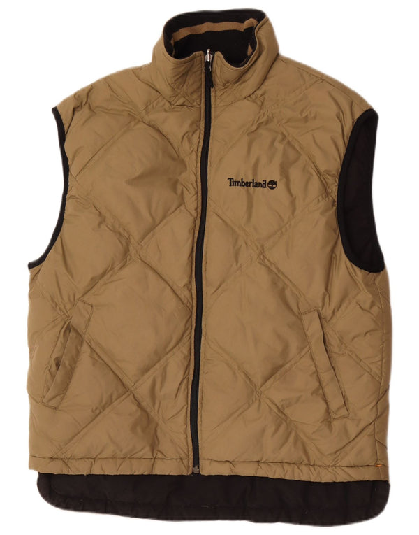 Gilet căptușit reversibil pentru bărbați Timberland UK 36 Small Brown Nylon