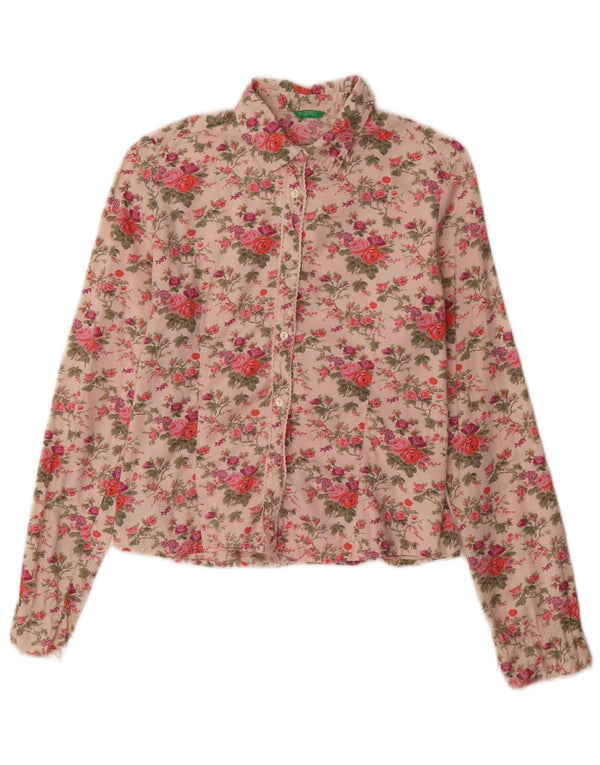 Cămașă Benetton Fete 11-12 Ani XL Roz Bumbac Floral