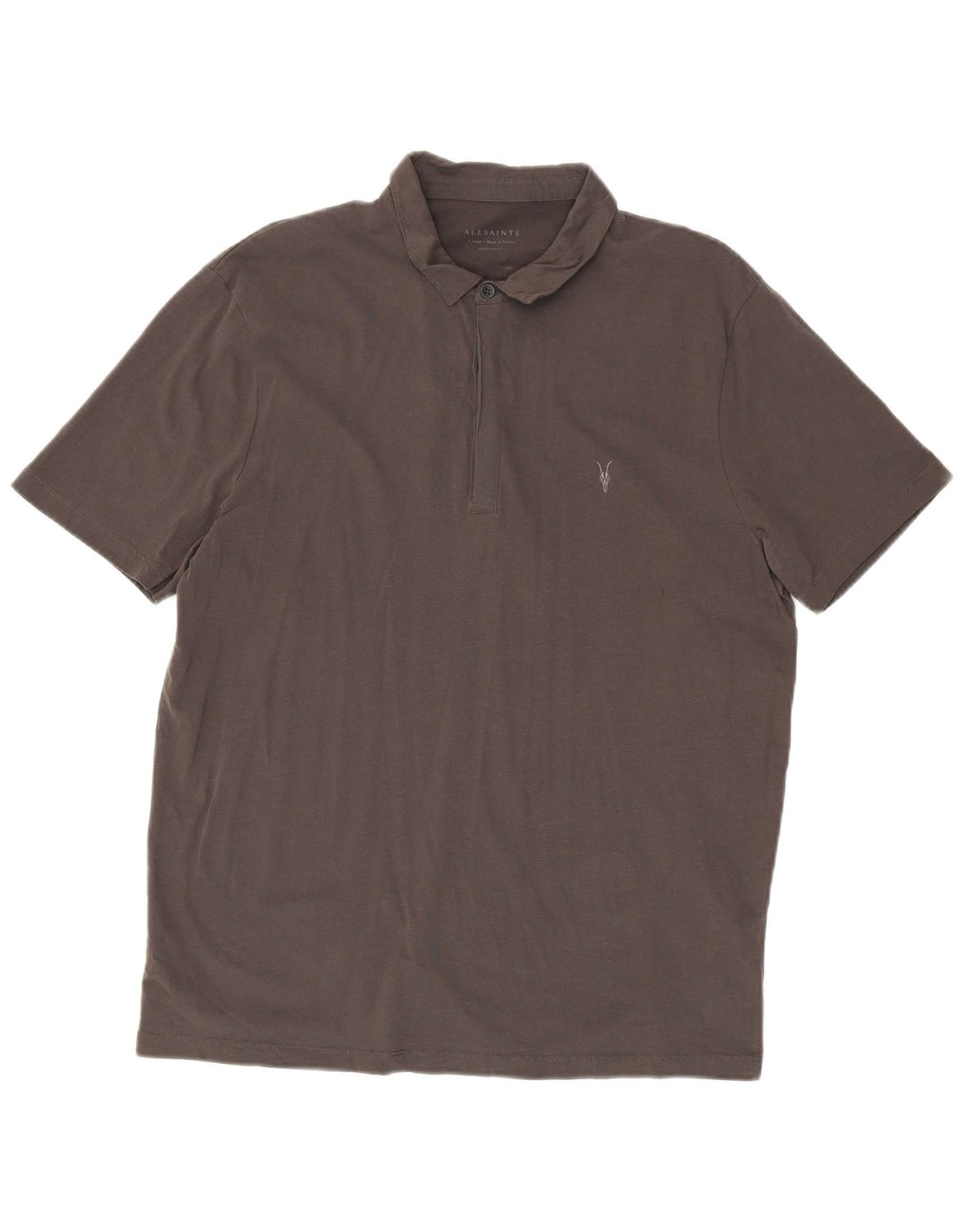 Tricou polo pentru bărbați All Saints, XL, gri bumbac