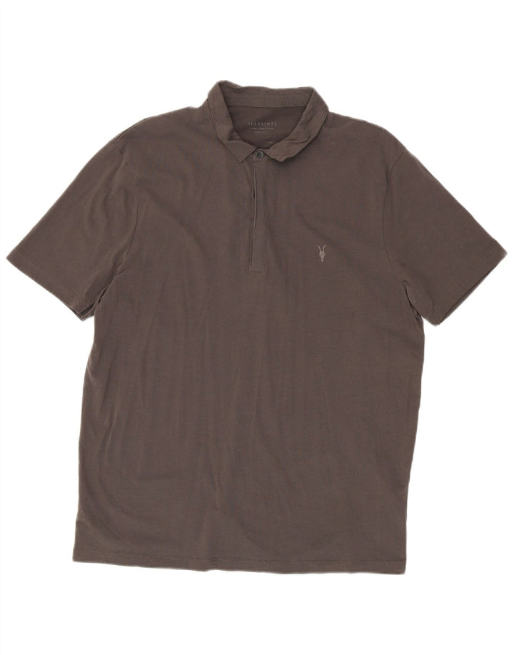 Tricou polo pentru bărbați All Saints, XL, gri bumbac