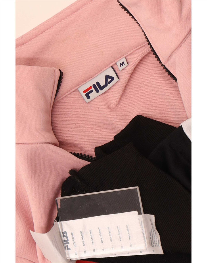 Jachetă de top pentru trening cu grafic pentru femei Fila UK 14 Medium Pink Colorblock