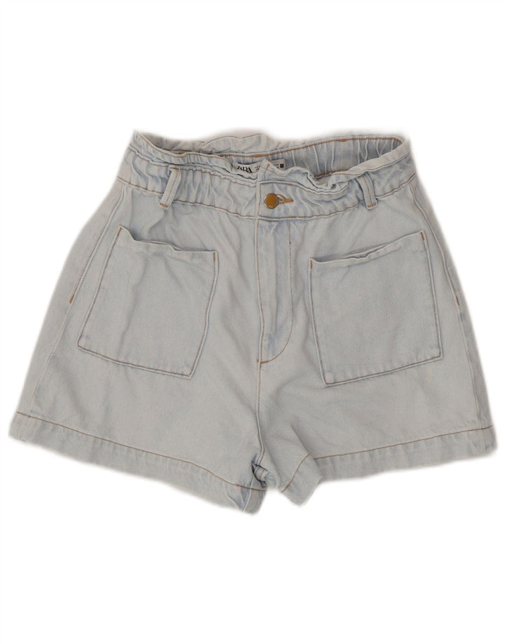 Pantaloni scurți din denim pentru femei Zara EU 38 Small W28 Blue