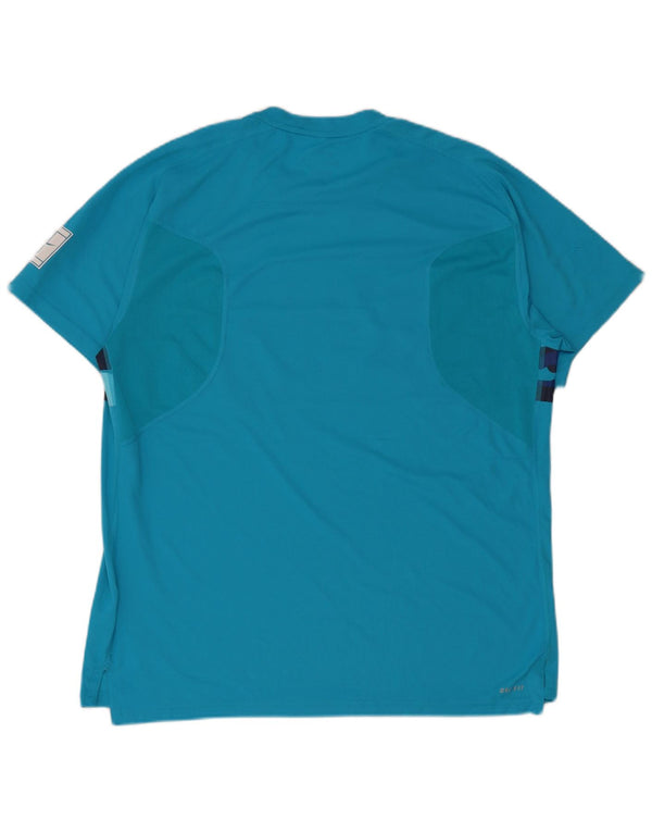 Nike Mens Dri Fit Graphic T-Shirt Top XL Blue Camouflage Polyester