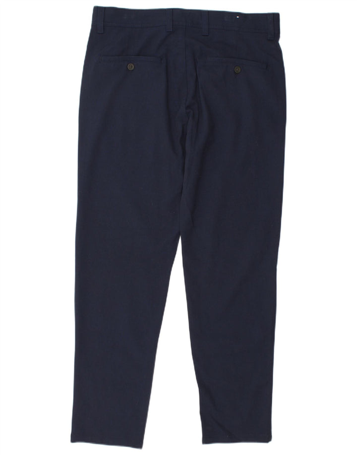 Zara Mens Slim Chino Trousers EU 40 Medium W31 L29 Navy Blue Polyester