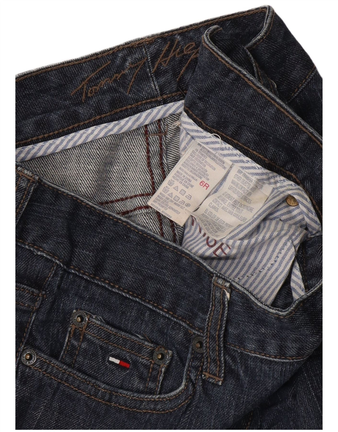 TOMMY HILFIGER Jeans Bootcut pentru femei US 6 Medium W30 L26 Bumbac bleumarin