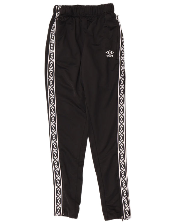 Pantaloni de trening grafic pentru bărbați Umbro, poliester negru mic