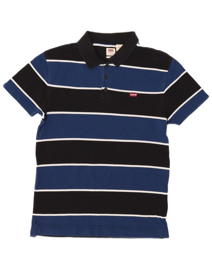 Cămașă polo Levi's Standard Fit pentru bărbați, cu dungi mici, albastre