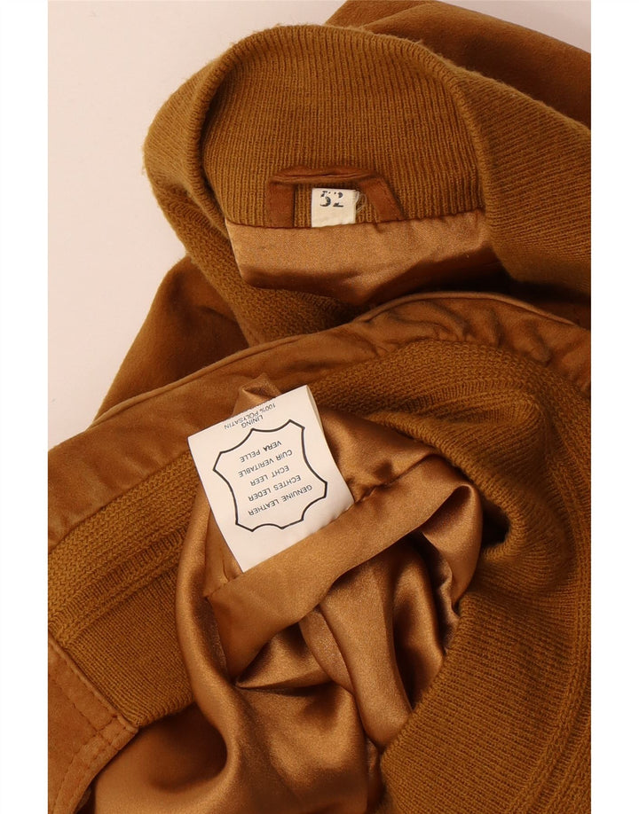 Jachetă Bomber Vintage pentru bărbați din piele intoarsa IT 52 XL din piele maro