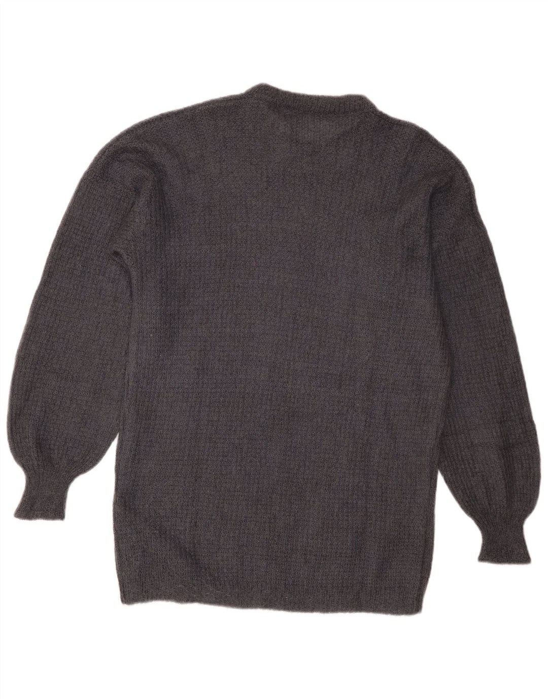 Pulover vintage pentru femei cu decolteu triplu UK 16 mare gri