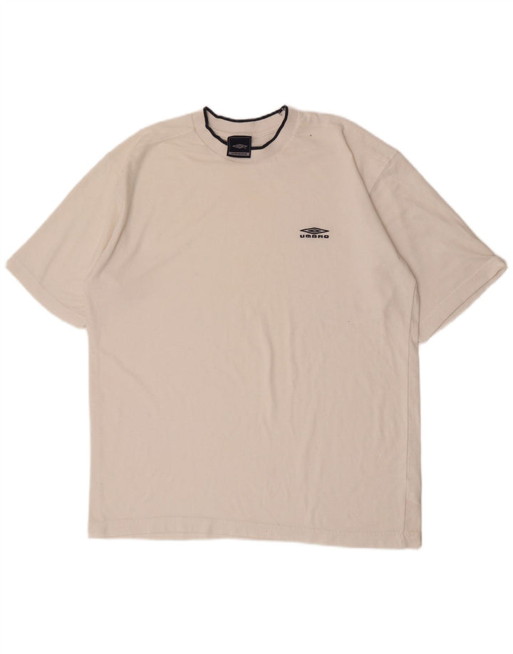 Tricou grafic pentru bărbați Umbro Top mare din poliester alb