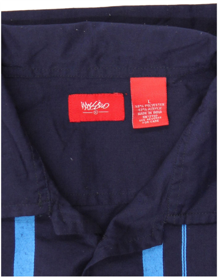 Cămașă cu mânecă scurtă pentru băieți Mossimo 14-15 ani, mare, bleumarin, în dungi