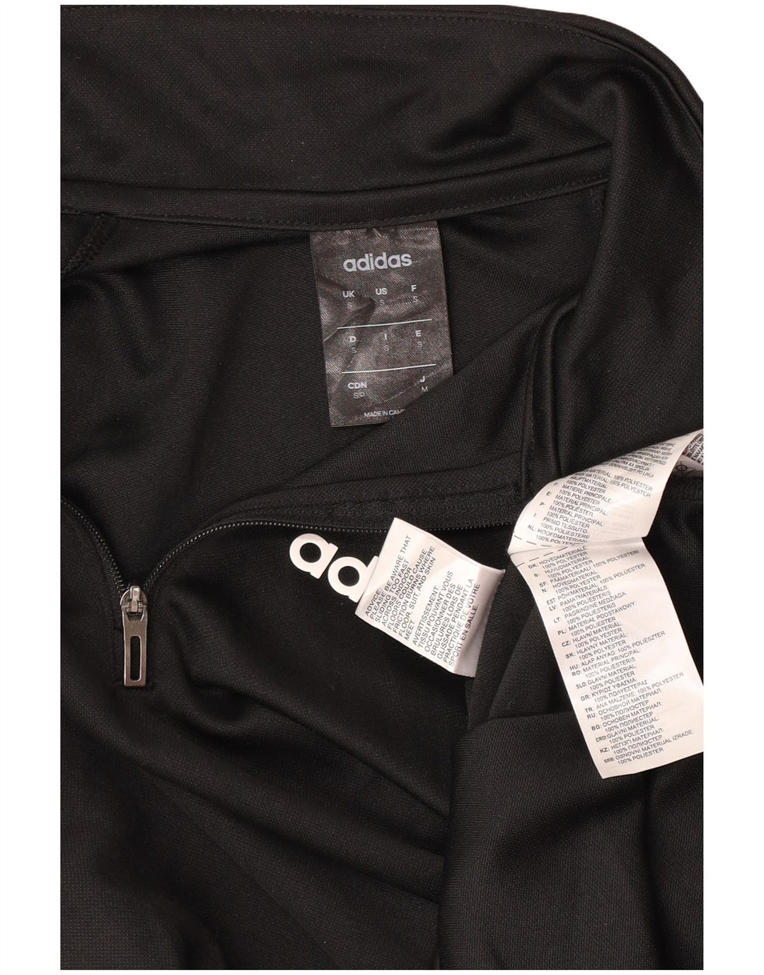 Adidas pentru bărbați Climalite Zip Neck Pullover Trening Top Mic Negru Poliester
