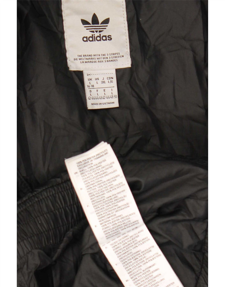 Palton căptușit cu glugă Adidas pentru femei Marea Britanie 16/18 Poliester negru mare