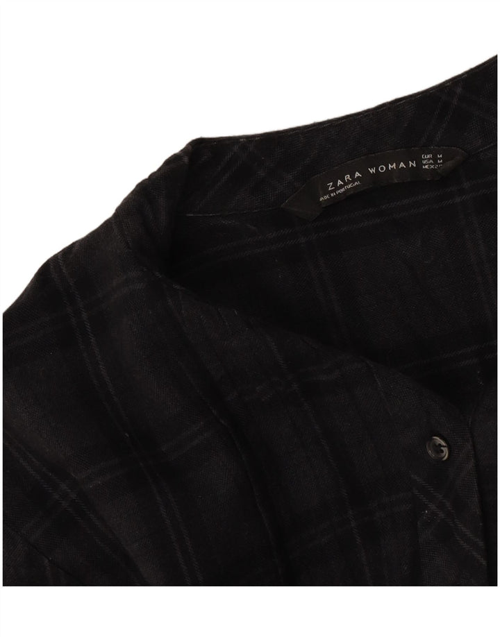 Rochie schimbătoare cu mânecă lungă pentru femei Zara UK 14 Medium Gri Check