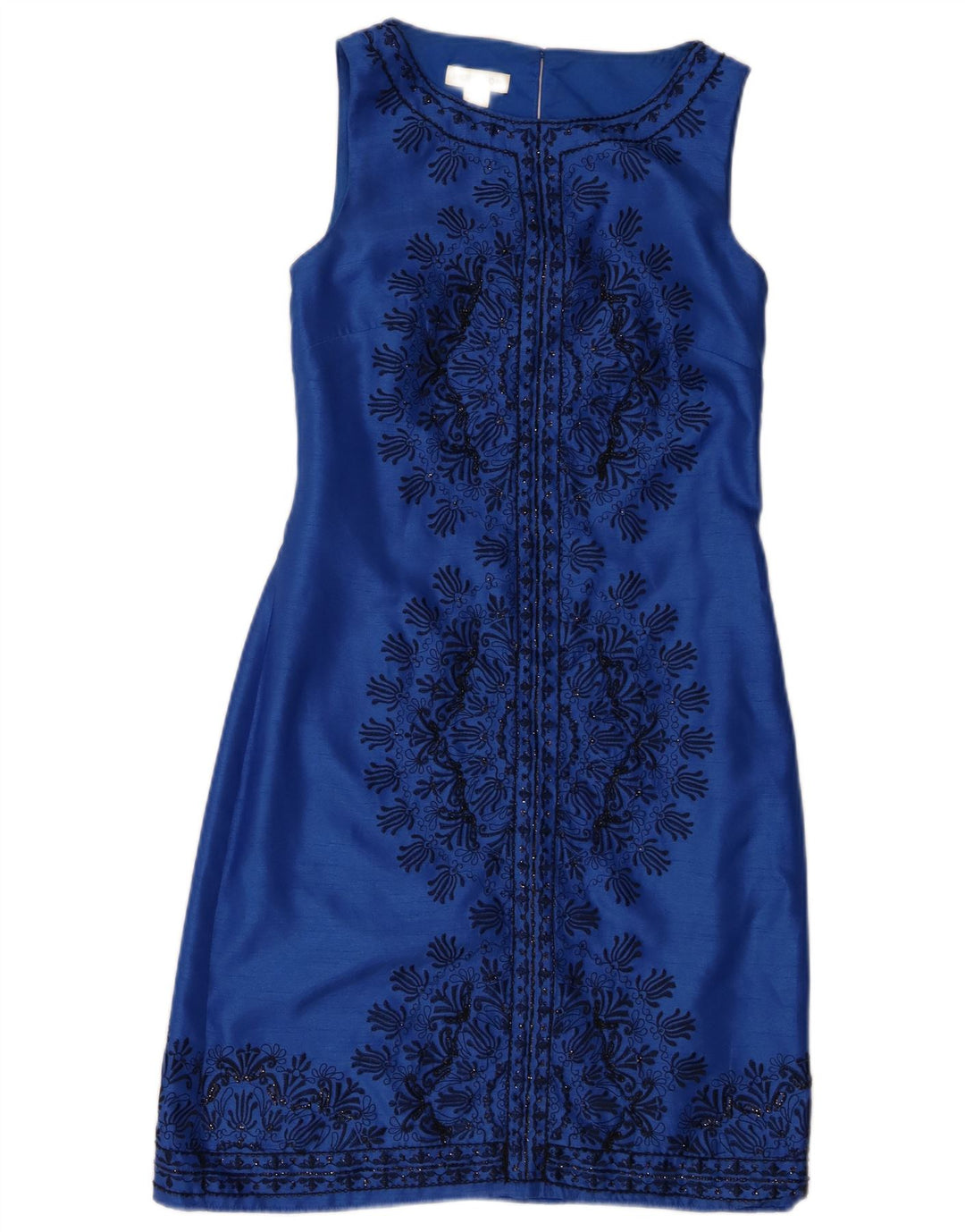 Rochie pentru femei Monsoon fără mâneci, UK 8, poliester Paisley, albastru mic