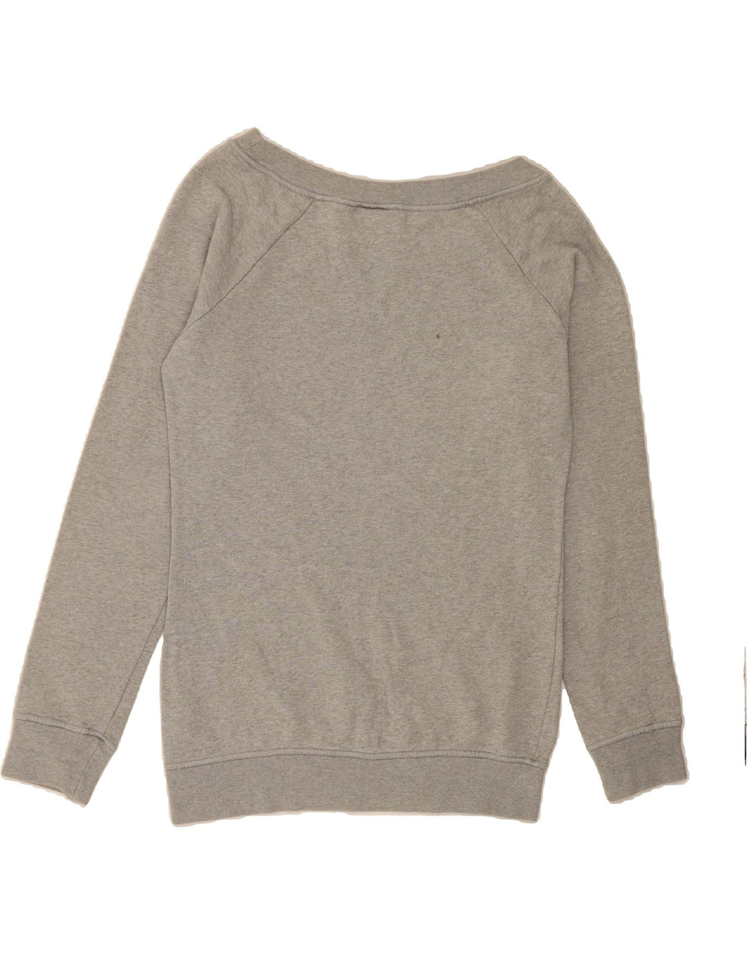 BENETTON Womens Graphic Sweatshirt Jumper UK 12 Medium Grey Cotton Vintage Benetton and Second-Hand Benetton from Messina Hembry 