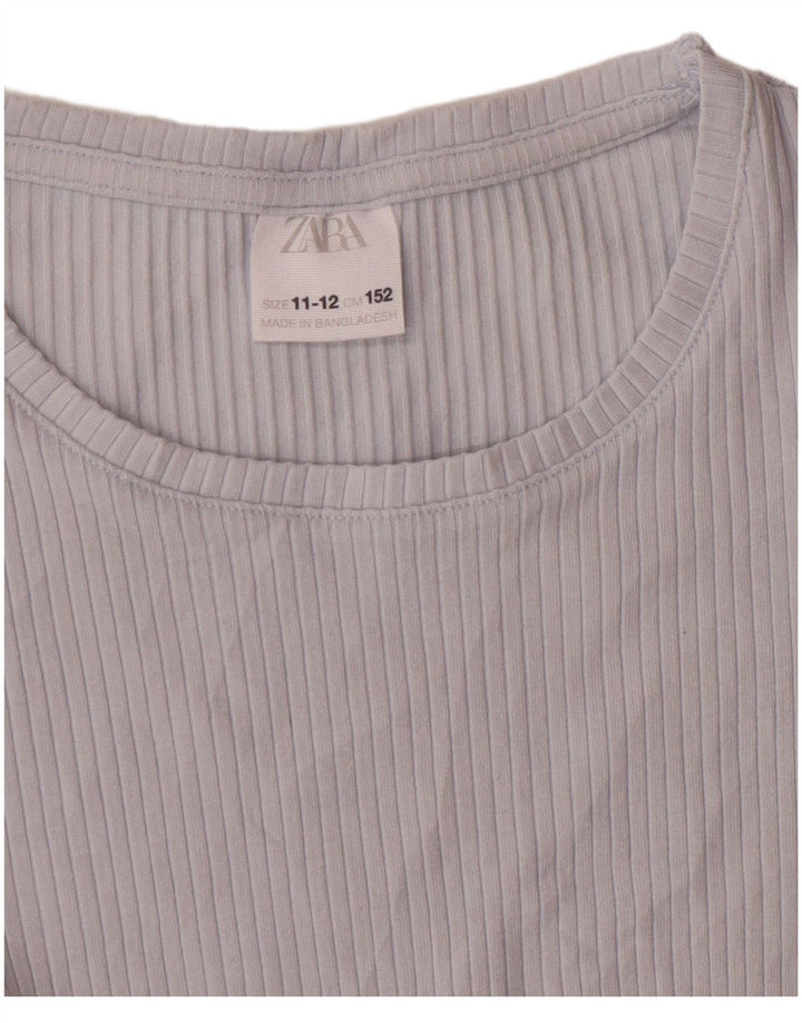 Tricou Fete Zara Top 11-12 Ani Albastru