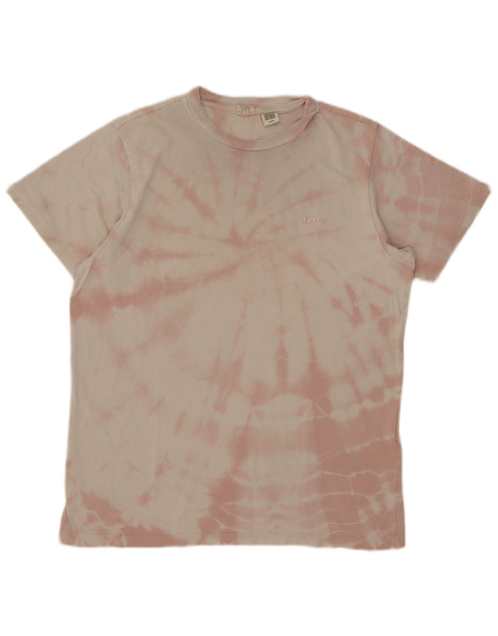 Tricou pentru bărbați Levi's Top mic, roz Tie Dye Bumbac