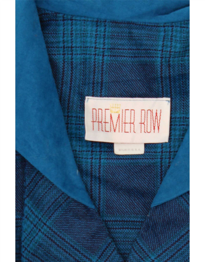 Rochie de damă vintage cu piept dublu rochie UK 14 Medium Blue Check