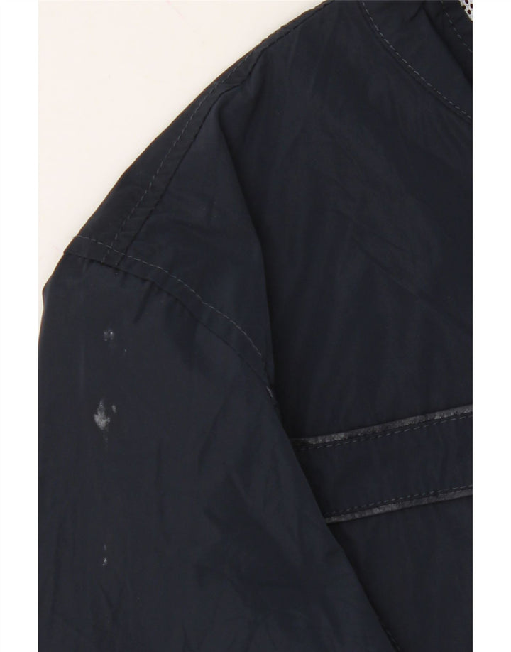 CALVIN KLEIN JEANS Womens Crop Bomber Jacket UK 14 Large Navy Blue Vintage Calvin Klein Jeans and Second-Hand Calvin Klein Jeans from Messina Hembry 