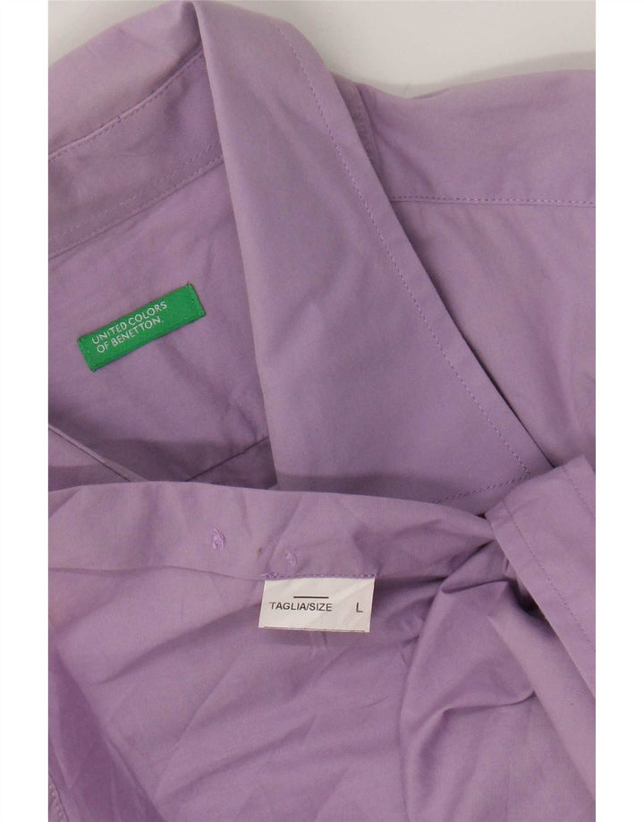 Cămașă Benetton pentru bărbați mare violet