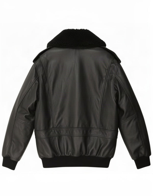 Jachetă militară din piele pentru bărbați Redskins UK 36 Small Black