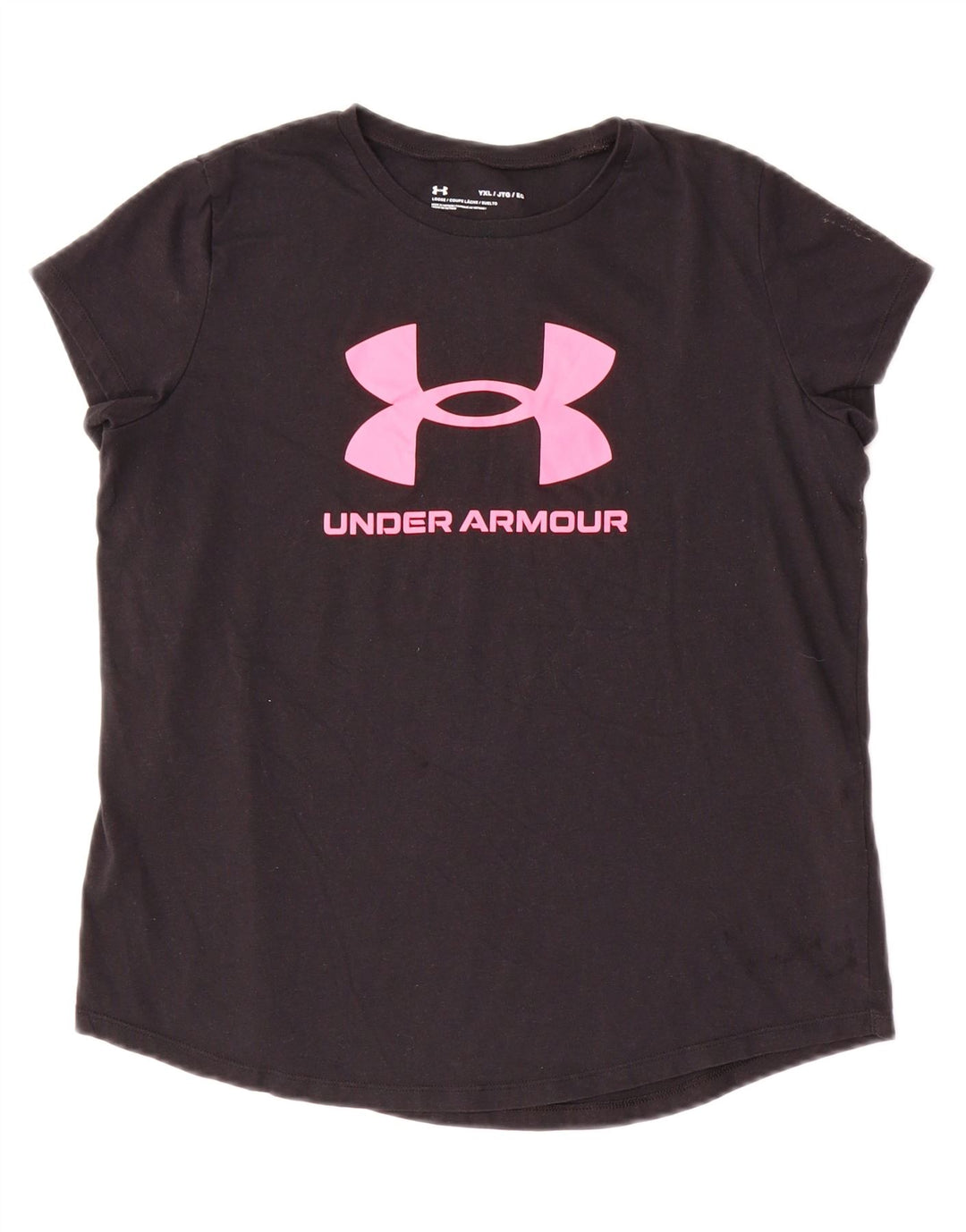 UNDER ARMOUR Fete Tricou grafic Loose Fit Top 13-14 Ani XL Negru