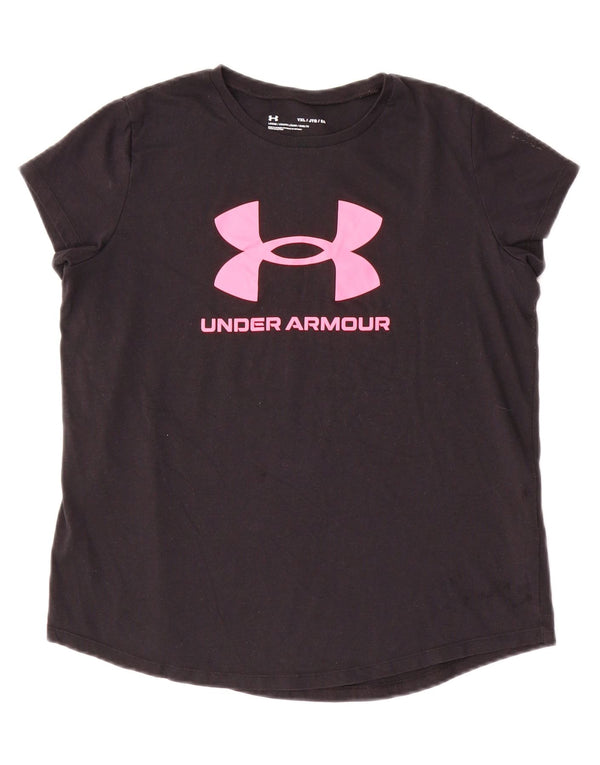 UNDER ARMOUR Fete Tricou grafic Loose Fit Top 13-14 Ani XL Negru
