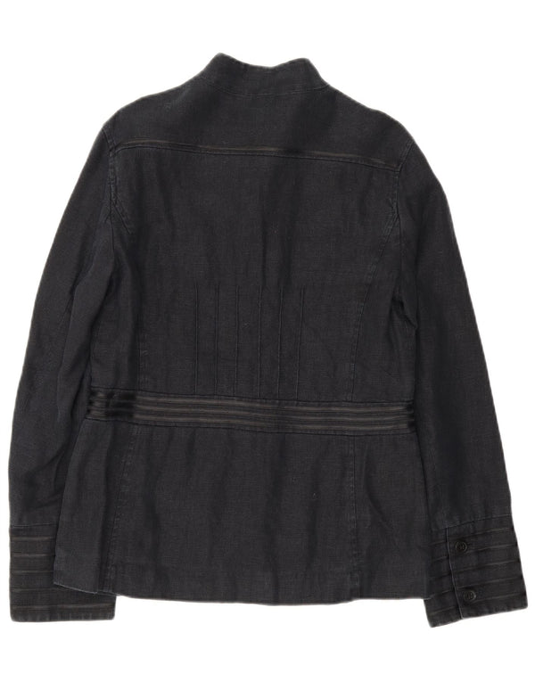 Jachetă blazer militară cu 6 nasturi pentru femei Laura Ashley UK 12 Medium Bleumarin