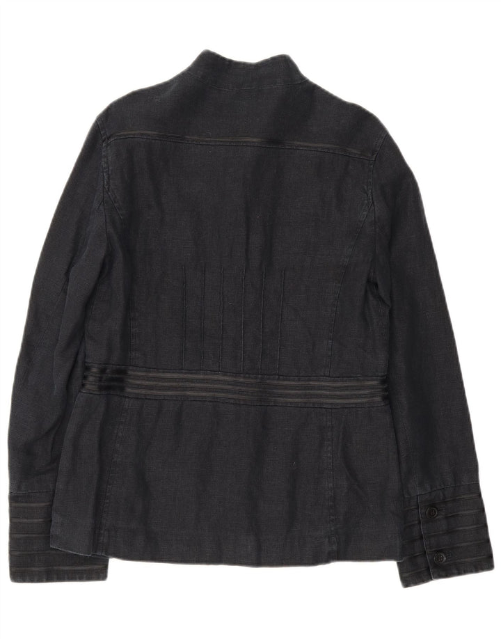 Jachetă blazer militară cu 6 nasturi pentru femei Laura Ashley UK 12 Medium Bleumarin