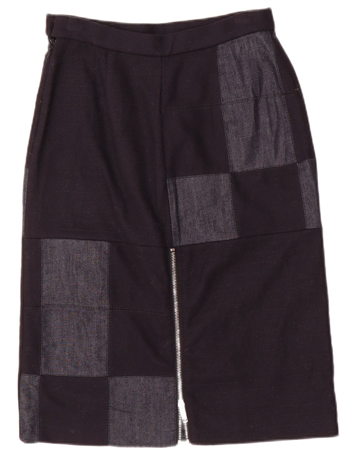 Fusta midi pentru femei Iceberg IT 40 Small W26 Navy Blue Patchwork
