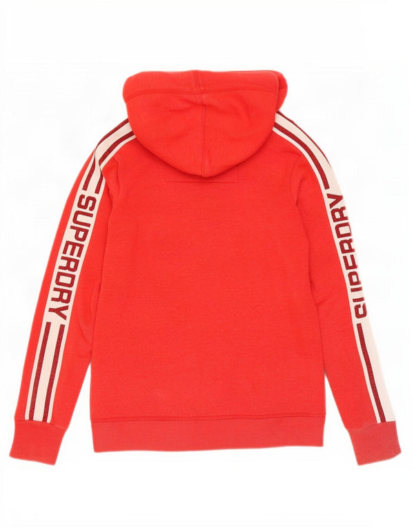 Pulover Superdry pentru damă, cu grafică, UK 10, roșu, bumbac color bloc
